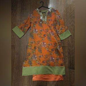Rara Avis Orange Floral Dress
